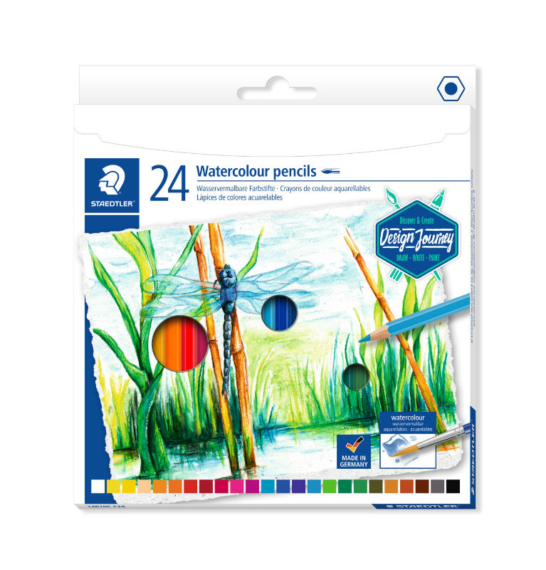 Image de  Etui 24 crayons de couleur Staedtler aquarellables 