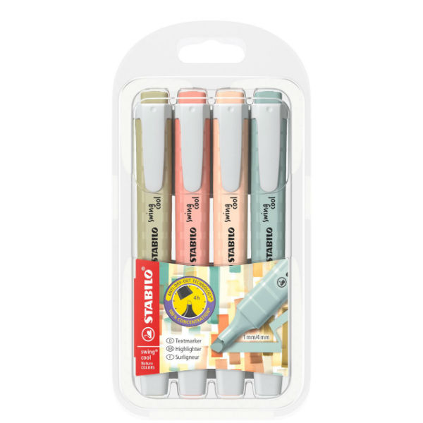 Image de  Poch 4 surligneurs swing cool nature colors 