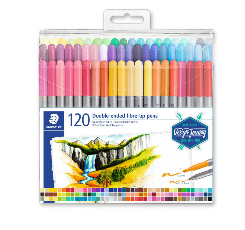 Image de  Etui 120 feutres 3200 double pointe 