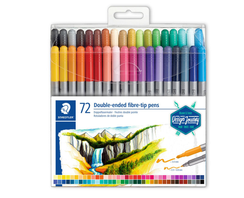 Image de  Etui 72 feutres 3200 double pointe 