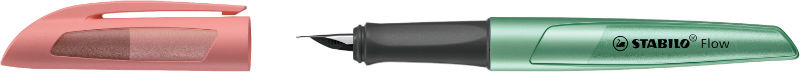 Image de  Stylo plume Stabilo Flow Cosmetic rose/vert 