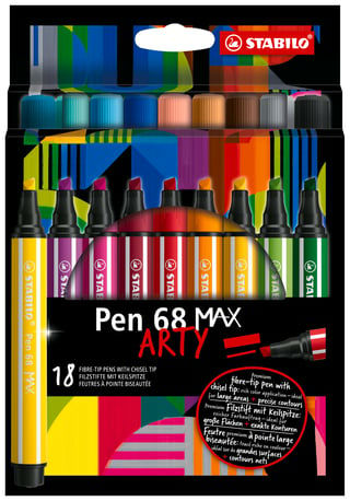 Image de  Étui de 18 Stylos feutres Pen 68 Max Arty 