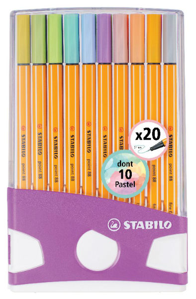 Image de  Boîte de 20 Stabilo Point 88 Colorparade 