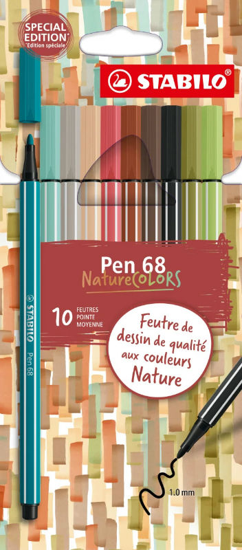 Image de  Étui 10 Stabilo Pen 68 Nature 