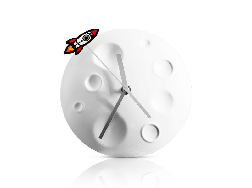 Image de  Horloge lunaire avec fusée 