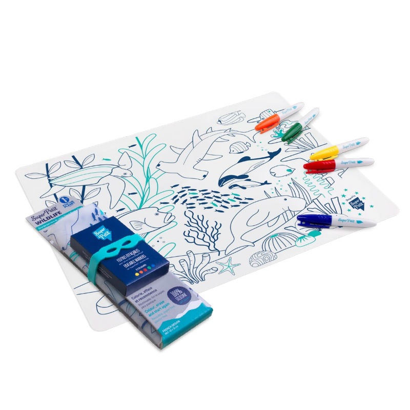 Image de  Set en silicone à colorier barrière de corail 