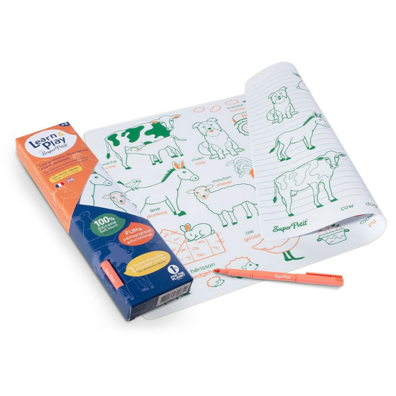 Image de  Set en silicone à colorier les animaux de la ferme 