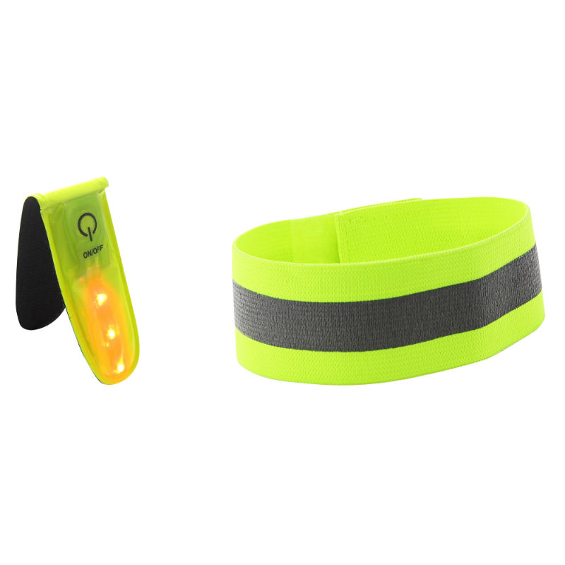 Image de  Lot brassard et clip réfléchissants jaune 