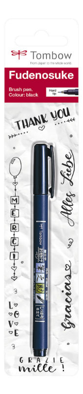 Image de  Feutre brush Fudenosuke pointe dure noir 