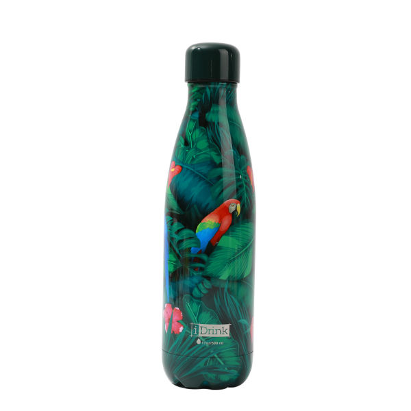 Image de  Bouteille thermique I-Drink 500 ml tropical birds 