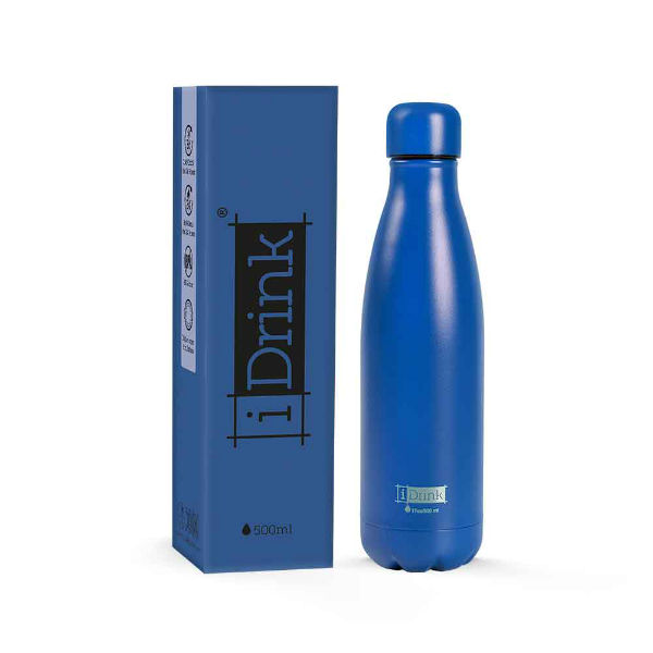 Image de  Bouteille thermique I-Drink 500 ml bleue foncée 