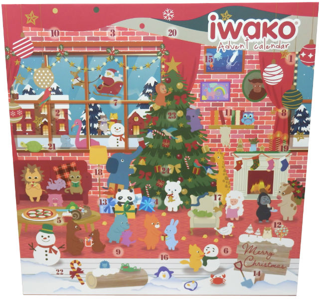 Image de  Calendrier de l'avent - 24 gommes figurines 