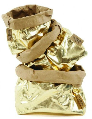 Image de  Paper bag medium gold 