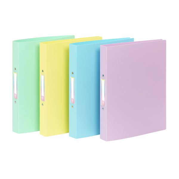 Image de  Classeur souple A4 maxi 2 anneaux dos 4 Rainbow Pastel 