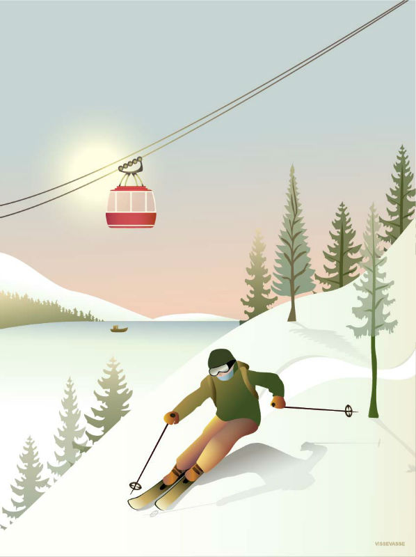 Image de  Affiche 30x40 ski hors-piste 