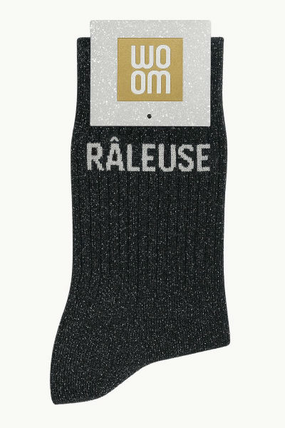 Image de  Chaussettes à paillettes râleuse noir 