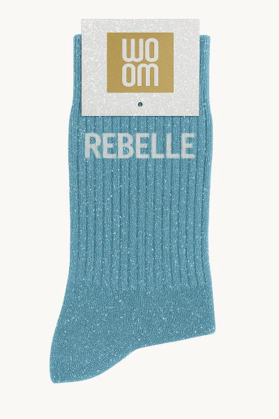 Image de  Chaussettes à paillettes rebelle bleu turquoise 